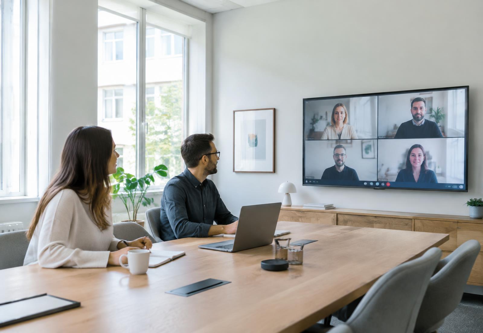 Moderne møterom med videokonferanse